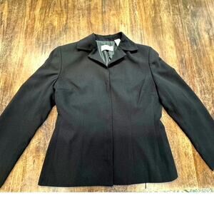 "FIRST ISSUE" Black Zip Up Blazer, Size 8, Vintage, Office wear,Confident Attire